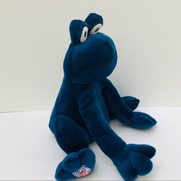 NFL COLLECTIBLE PLUSH 9” Blue Frog stuffed toy - Picture 4 of 9